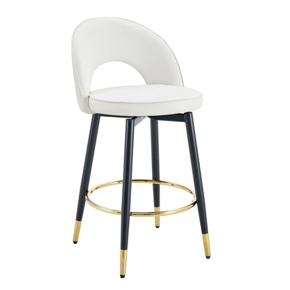 Upholstered Rotatable Bar Chair With Metal Legs For Dining Room Home Essentials