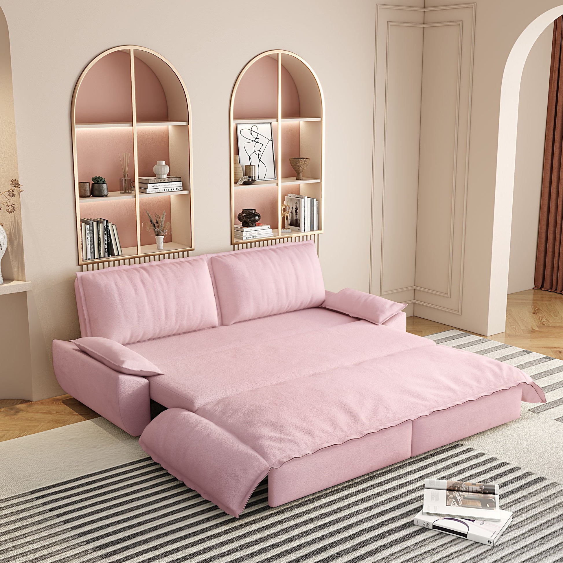 Queen Pull Out Sofa Bed, 3 In 1 Convertible Sleeper Sofa Home Essentials