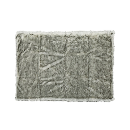 Luxury Throw Blanket With Streaks - Gray Noble House