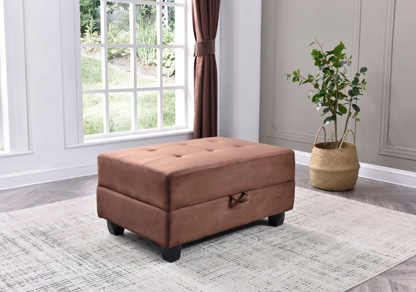Stylish Storage Contemporary Ottoman Glory Furniture