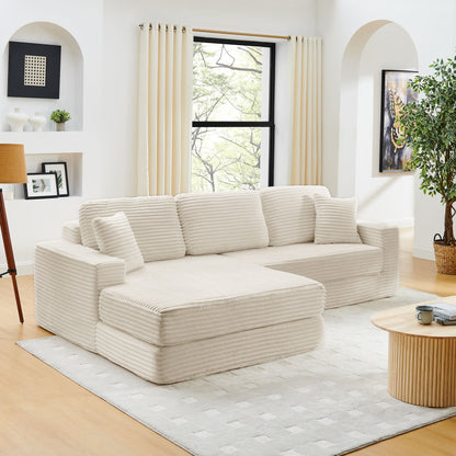 Modern Minimalist L Shape Modular Sectional Sofa, Couch Home Essentials