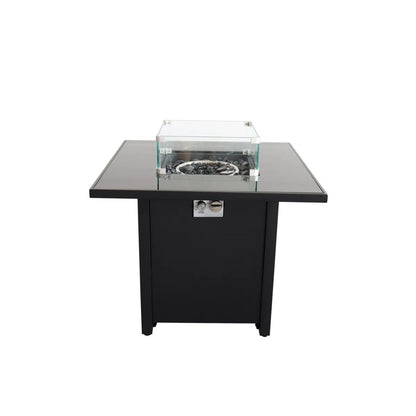 Powder Coated Fire Pit With Top - Black LSI Patio Furniture
