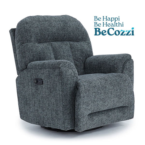 Suitably BeCozzi Power Swivel Glider Recliner with Heat & Massage Best Home Furnishings