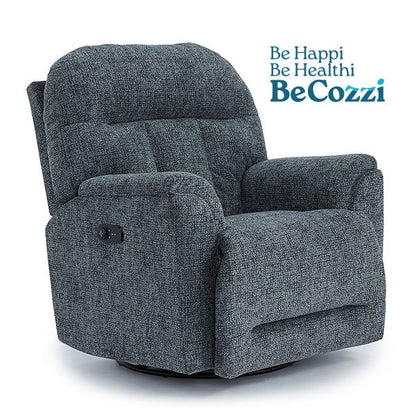 Suitably BeCozzi Power Swivel Glider Recliner with Heat & Massage Best Home Furnishings