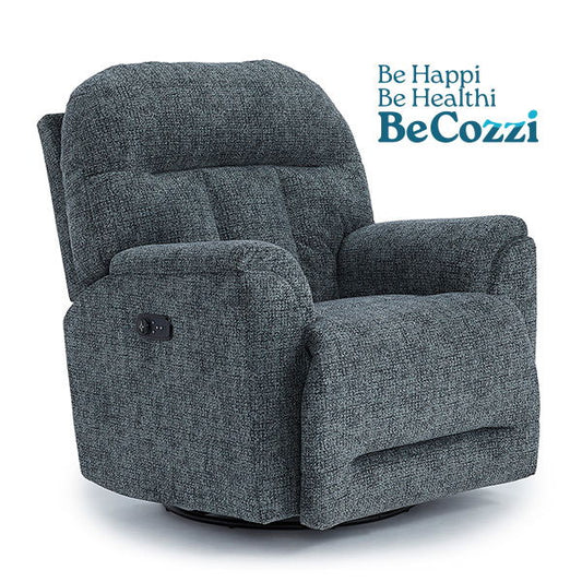 Suitably BeCozzi Power Swivel Glider Recliner with Heat & Massage Best Home Furnishings