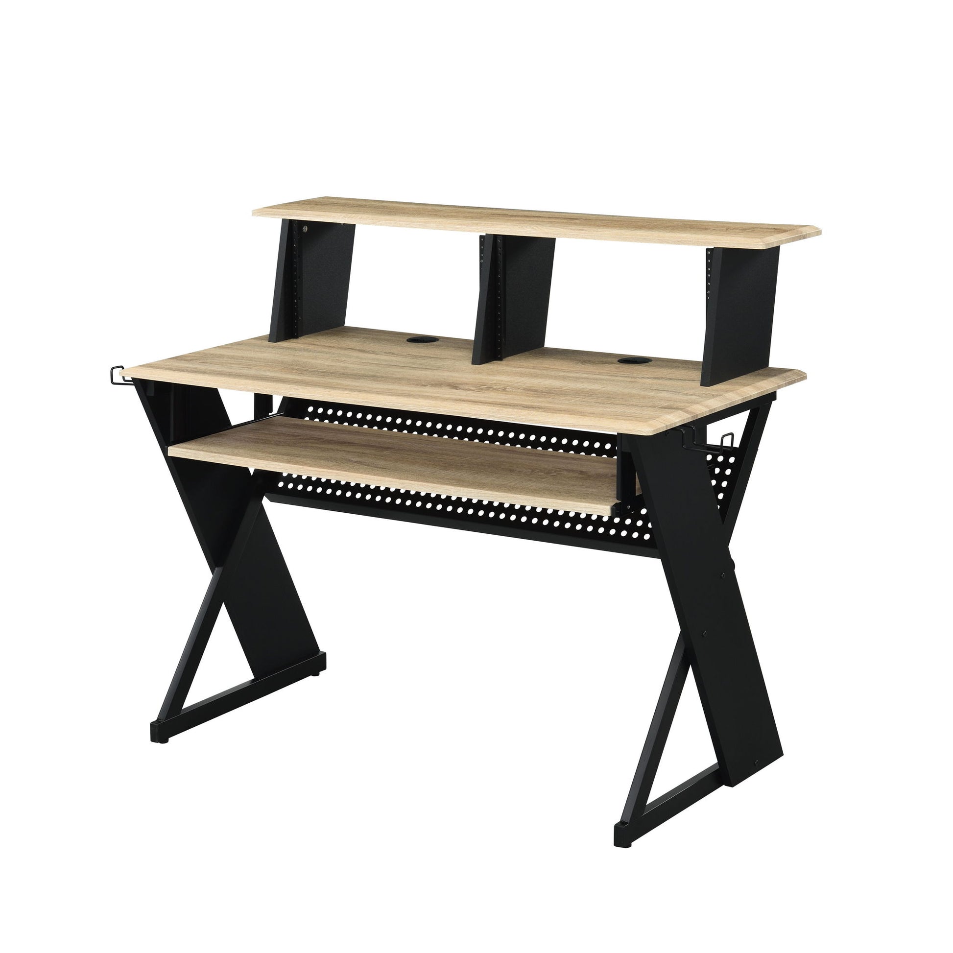 Eleazar - Music Recording Studio Desk - Natural Oak Acme
