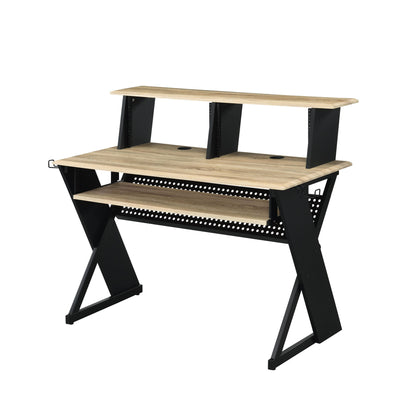 Eleazar - Music Recording Studio Desk - Natural Oak Acme