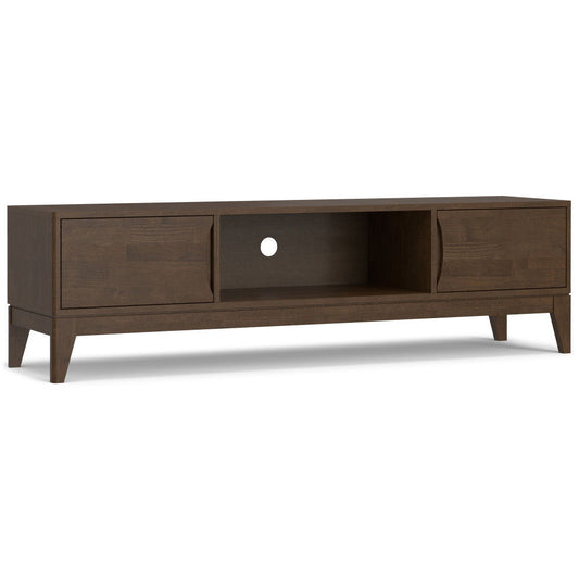 Harper - Low TV Media Stand - Walnut Brown Simpli-Home