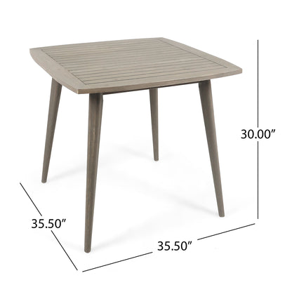 Modern Indoor Square Acacia Wood Dining Table With Toothpick Leg Design Noble House
