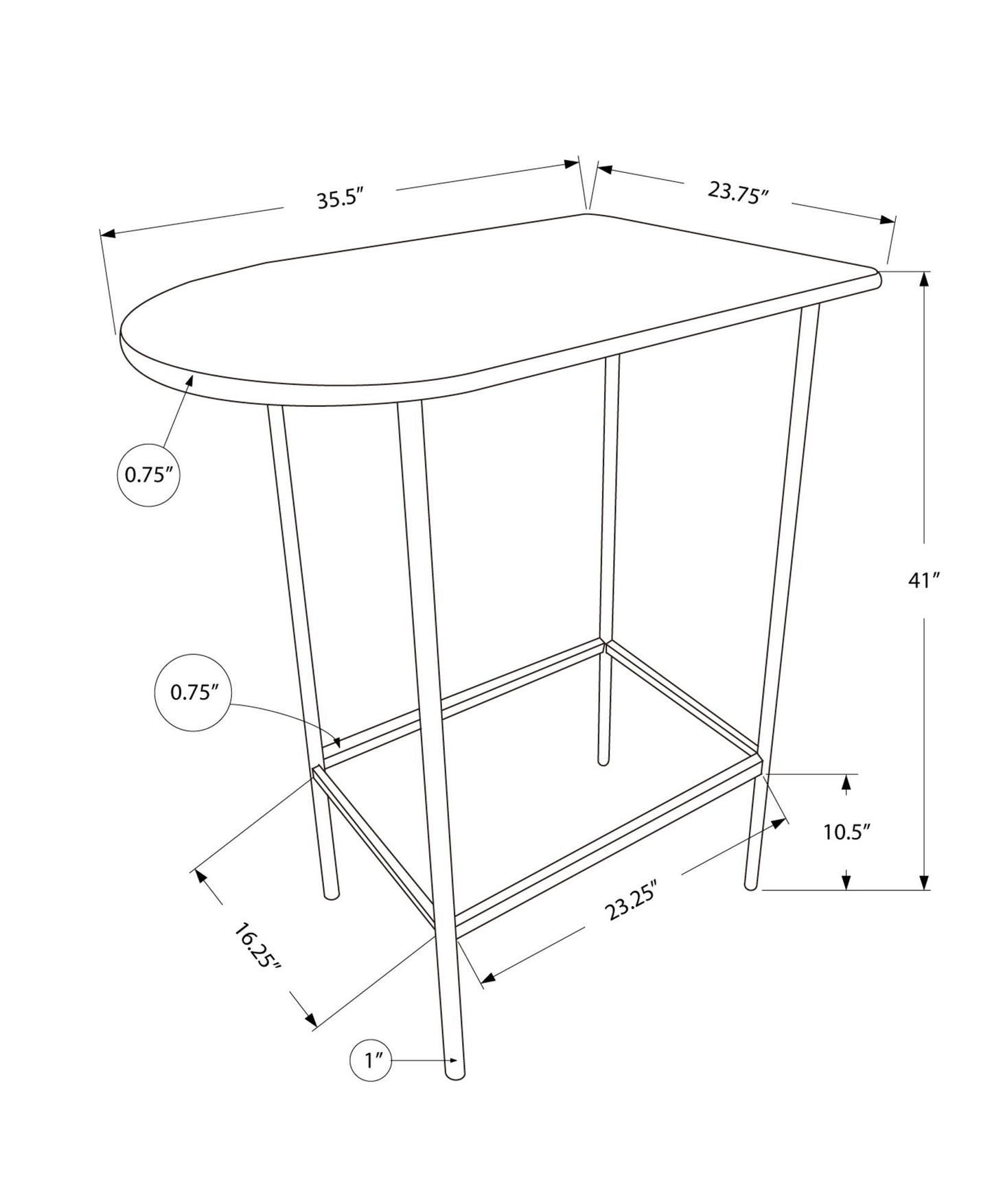 Home Bar Table With Bar Height Small Rectangular For Kitchen 8th Street