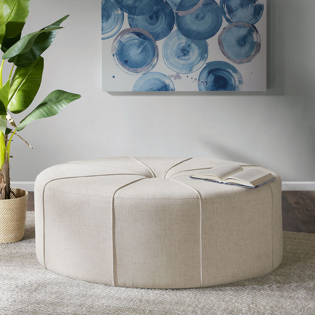 Ferris - Oval Ottoman - Cream