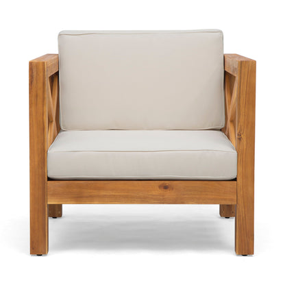 Brava - Mid - Century Modern Club Chair With Water Resistant Cushions Noble House