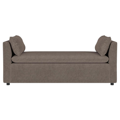 Robin - Upholstered Accent Bench With Armrests - Brown Coaster Fine Furniture