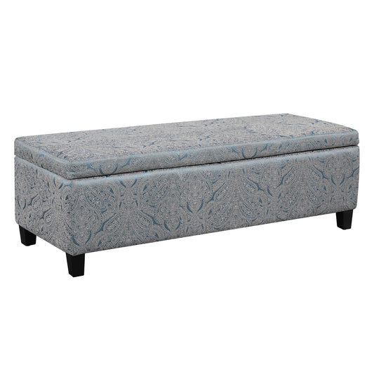 Indoor Storage Ottoman Bench With Hidden Storage - Pattern Noble House