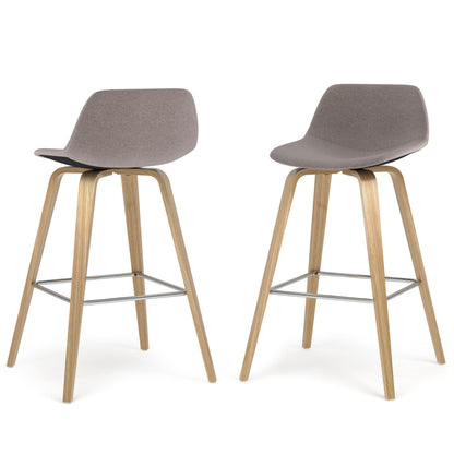 Randolph Bentwood - Upholstered Counter / Bar Height Stool (Set of 2) Simpli-Home