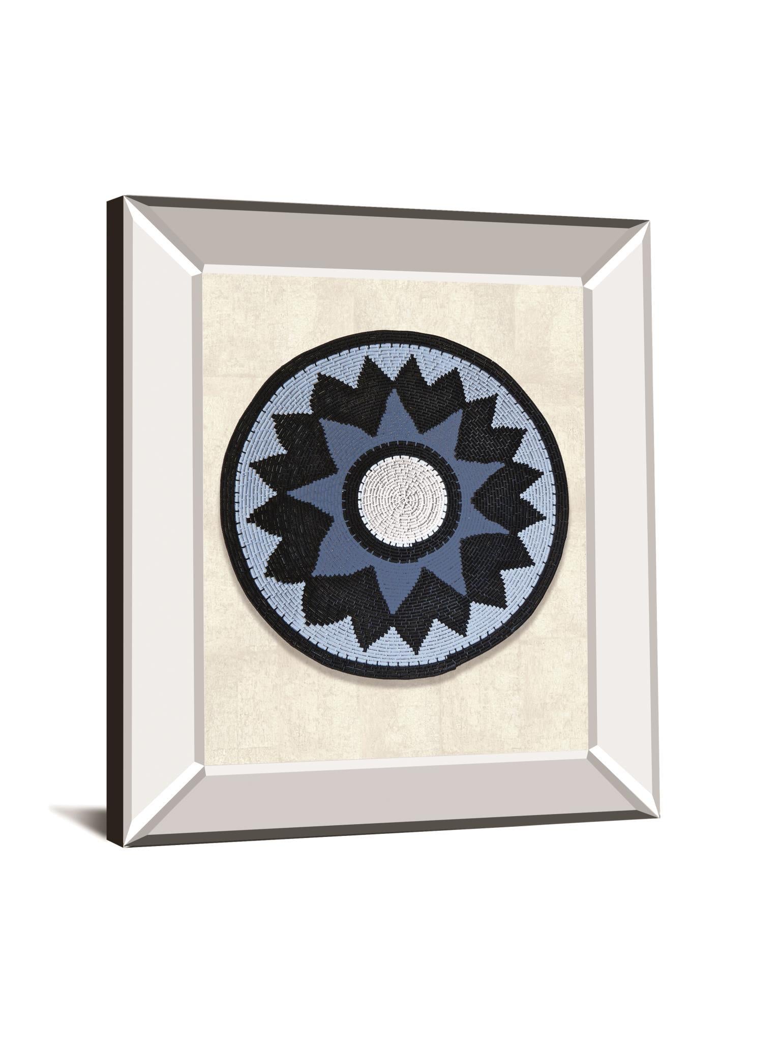 Mrembo By Mark Chandon - Mirror Framed Print Wall Art - Blue - Snoozhouse