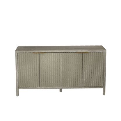 Buffet Cabinet With 4 Doors, Storage Sideboard For Living Room, Dining Room - Champagne Home Essentials