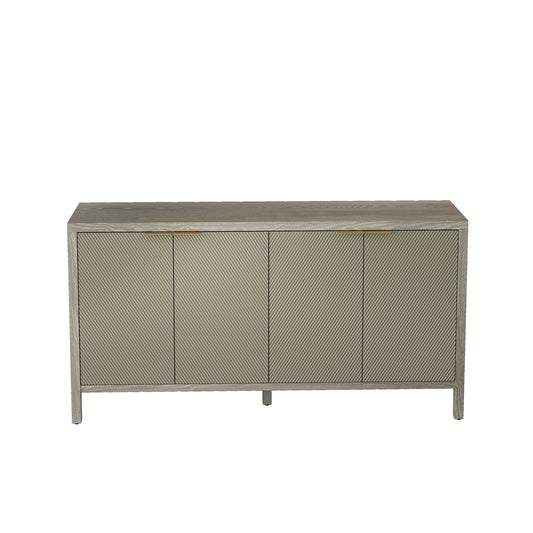 Buffet Cabinet With 4 Doors, Storage Sideboard For Living Room, Dining Room - Champagne Home Essentials