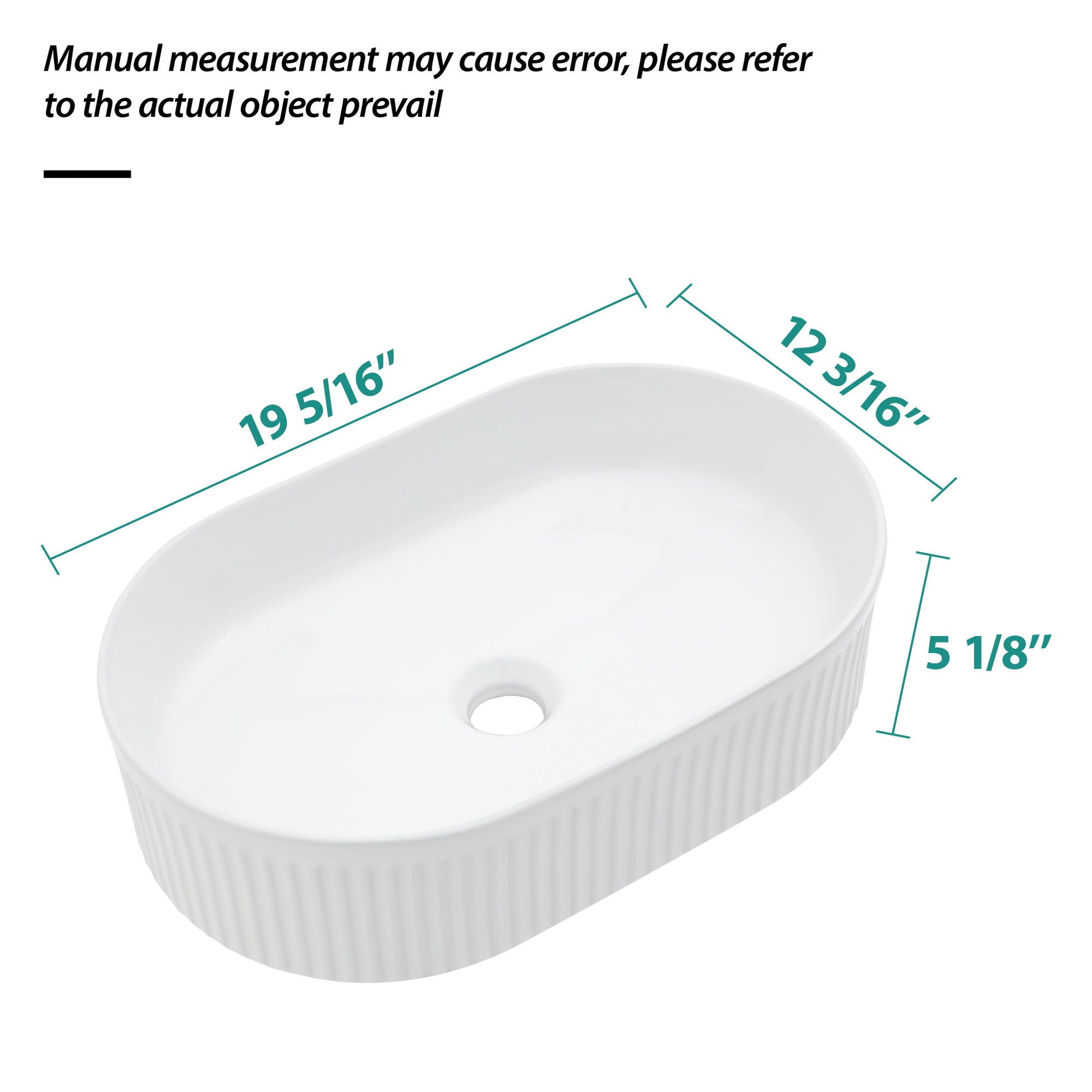 Vessel Oval Bathroom Sink - White Daily Nest