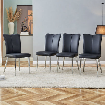 Modern Minimalist Dining Chairs With Metal Legs Home Essentials