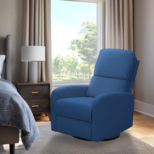 Dakota - Power Recliner 3-in-1 With Swivel, Glider, USB Ports - Blue INK+IVY