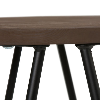 Simeon - Multifunctional Metal Stool With Wood Seat Simpli-Home