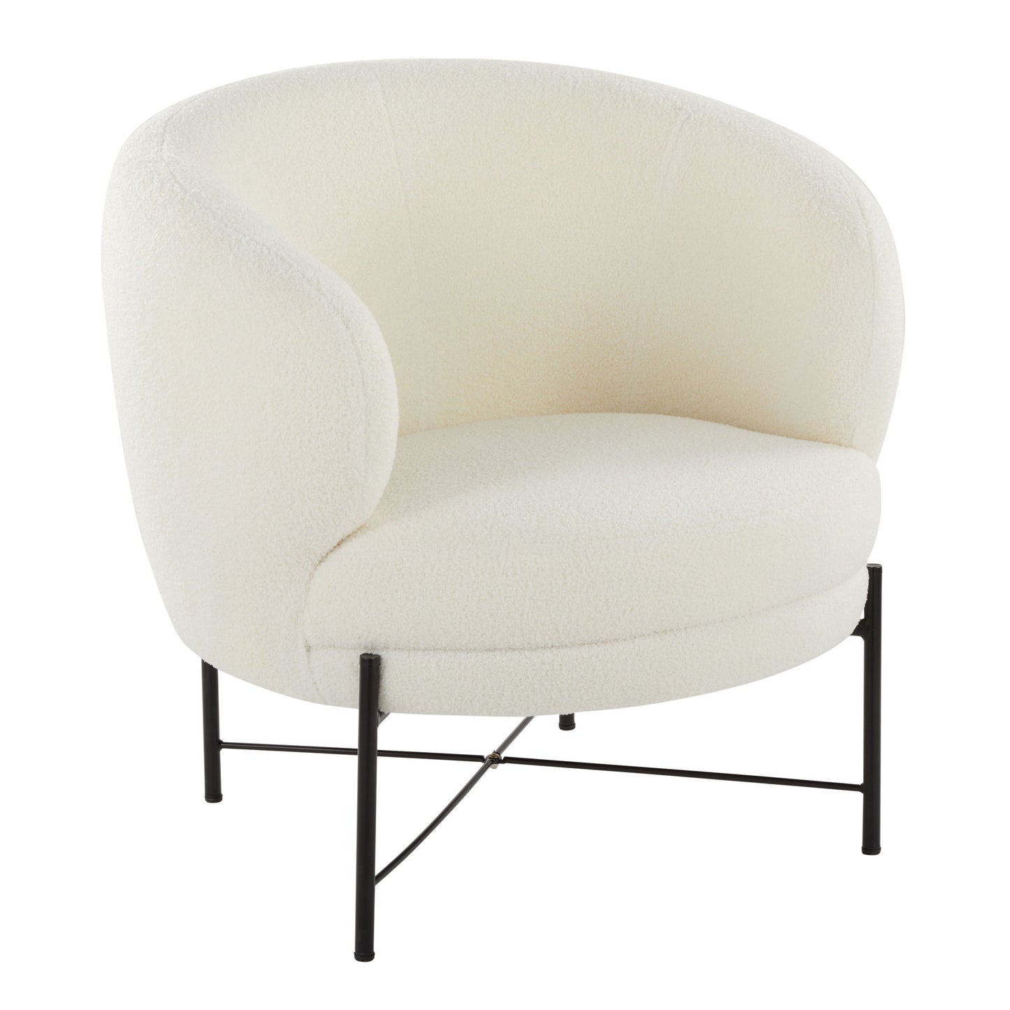 Chloe - Contemporary Chair - Black / White Lumi Source