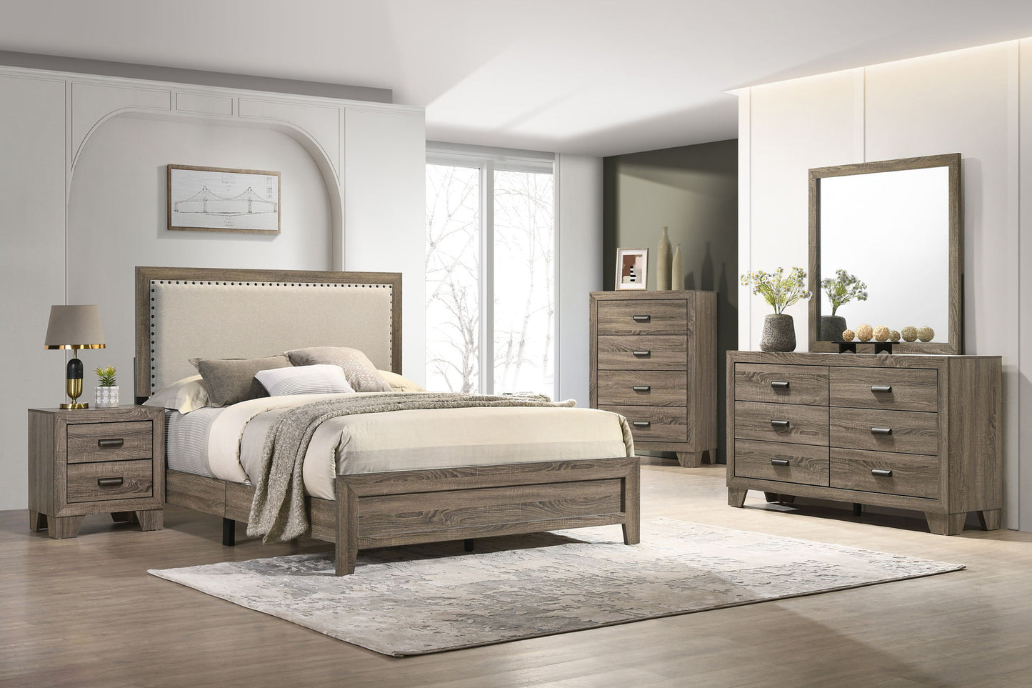 Millie - Upholstered Bedroom Set Crown Mark