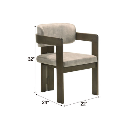 Destin - Polished Microfiber Side Chair (Set of 2) - Light Gray Acme