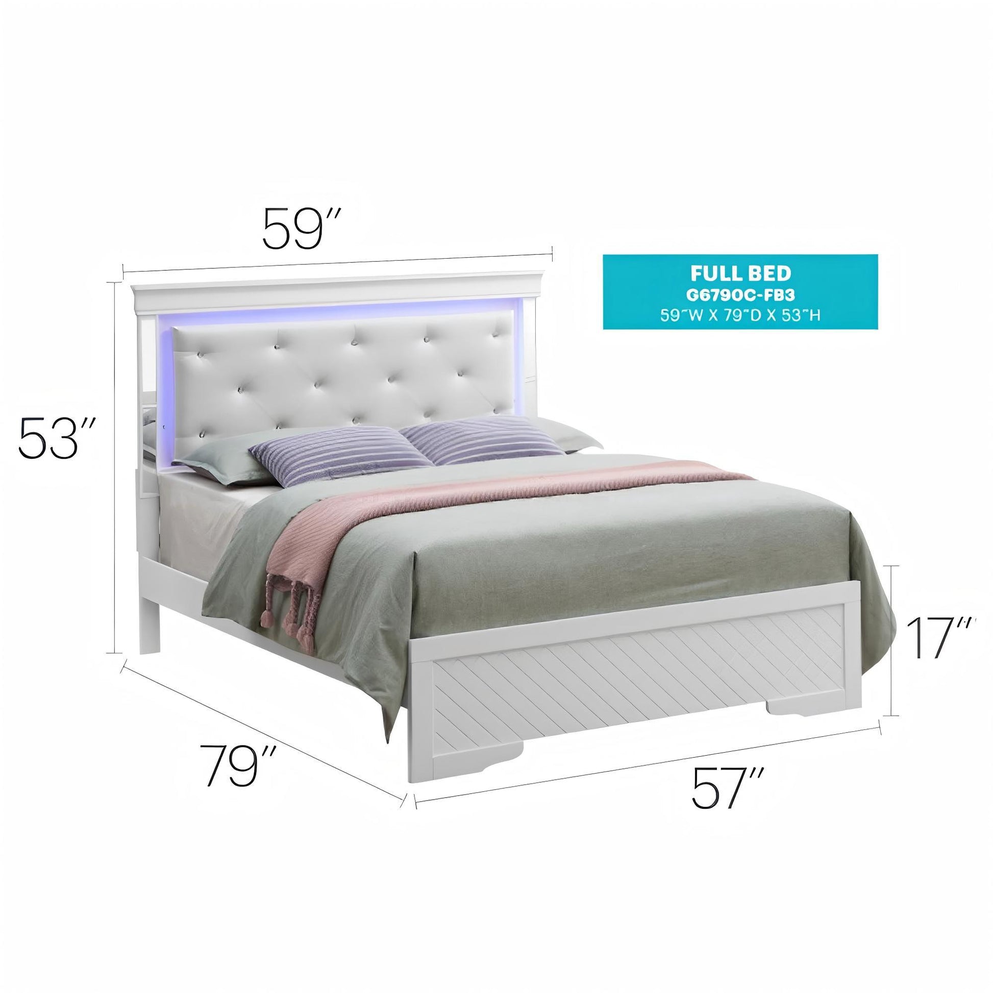 Bed With LED Light Accents Headboard Glory Furniture