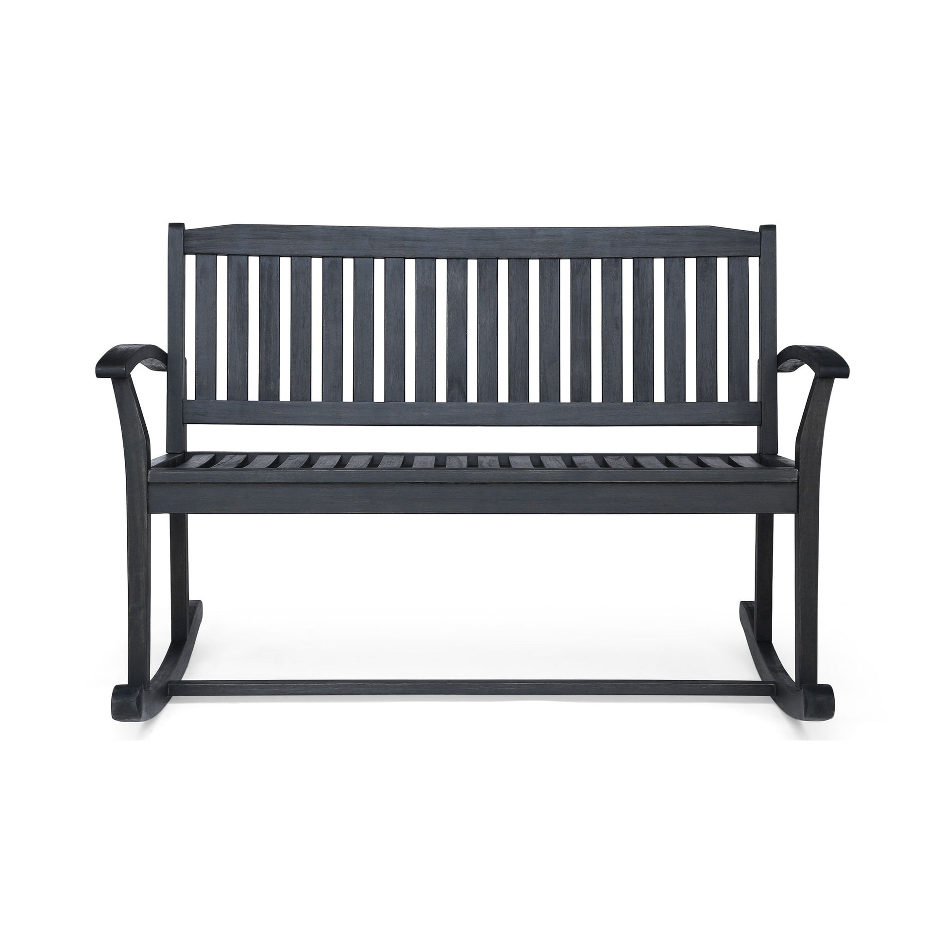Baxter - Rocking Loveseat - Dark Gray Noble House
