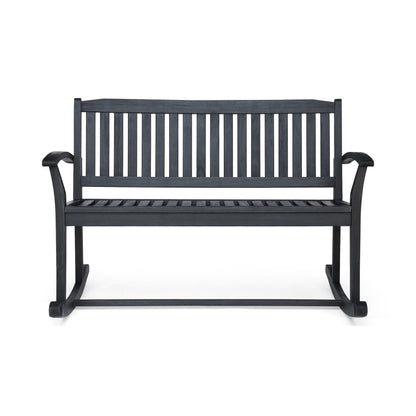 Baxter - Rocking Loveseat - Dark Gray Noble House