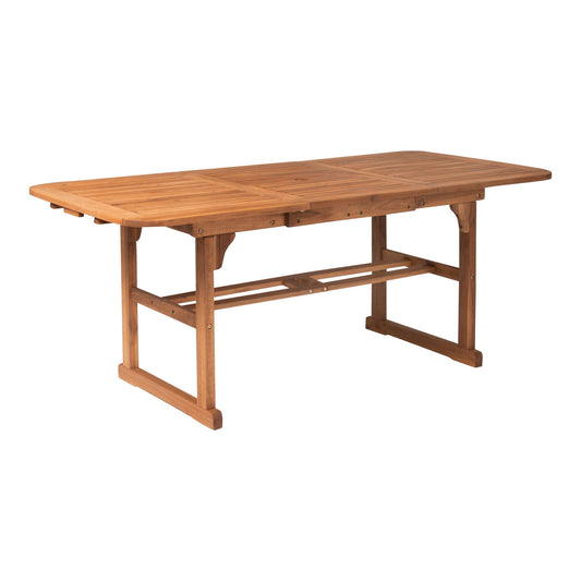 Modern Slat Top Solid Acacia Wood Butterfly Outoor Dining Table