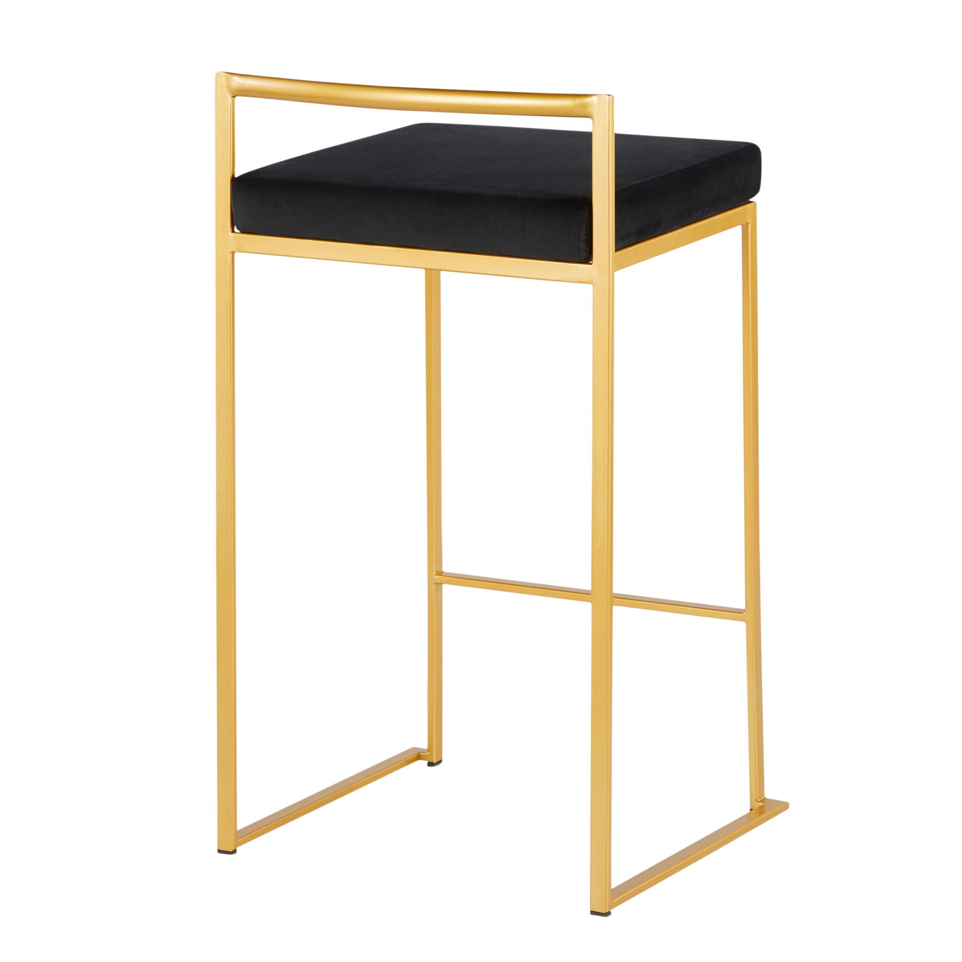 Fuji - Contemporary / Glam Design Counter Stool (Set of 2) Lumi Source