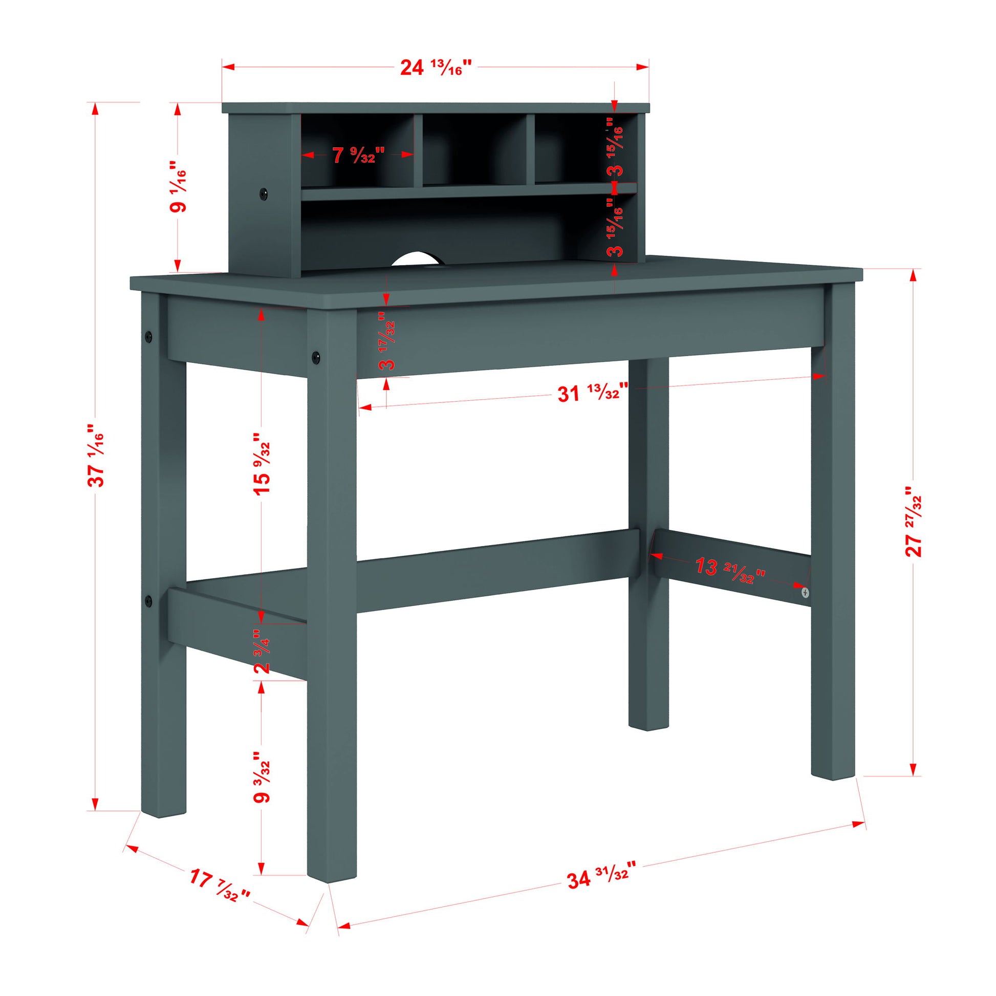 Logan - Writing Desk - Gray Acme