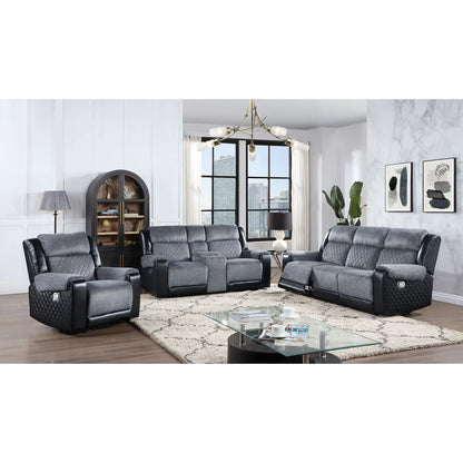 Alicia - Reclining Sofa - Gray / Black Global Furniture USA