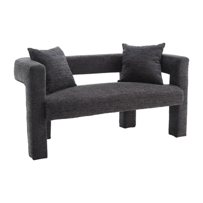 Modern Chenille Loveseat Sofa, Comfy Upholstered 2 Seater Home Essentials