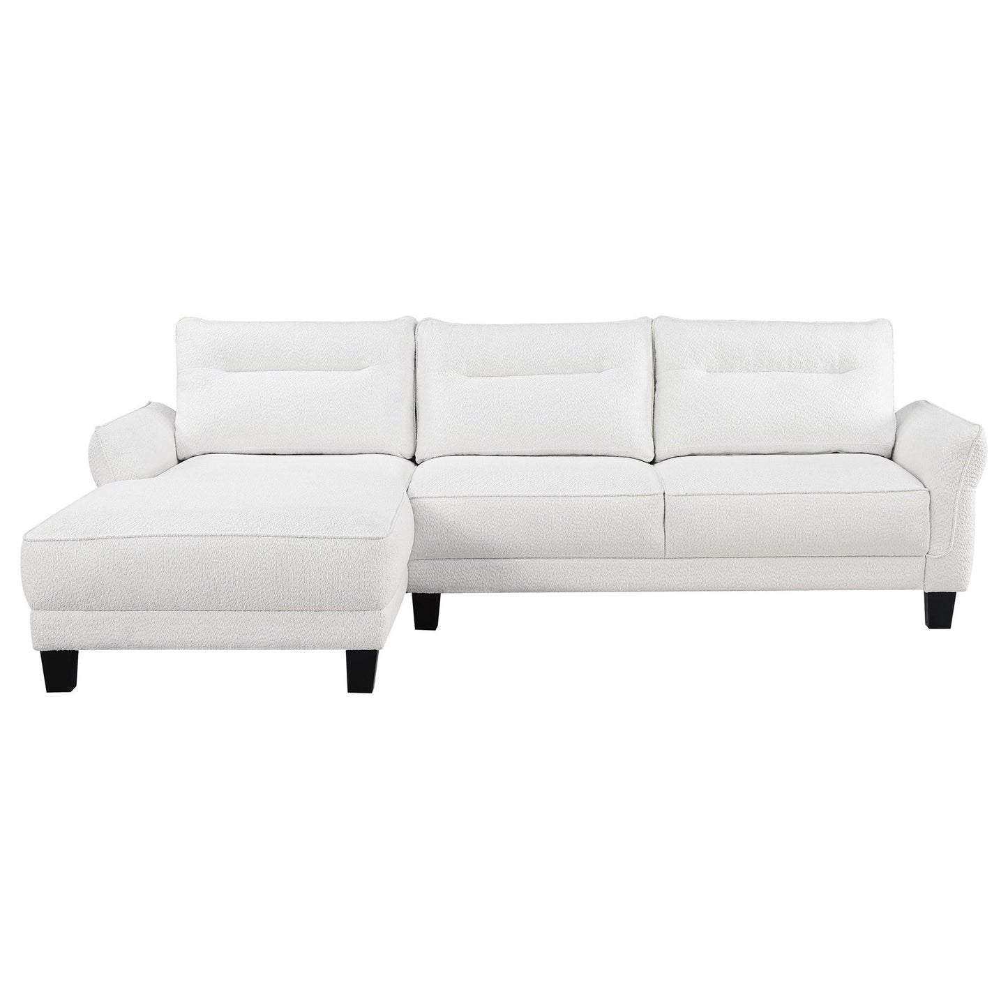 Granholm - Upholstered Curved Arm Sectional Sofa - White Furniture Max