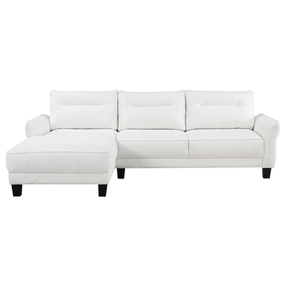 Granholm - Upholstered Curved Arm Sectional Sofa - White Furniture Max