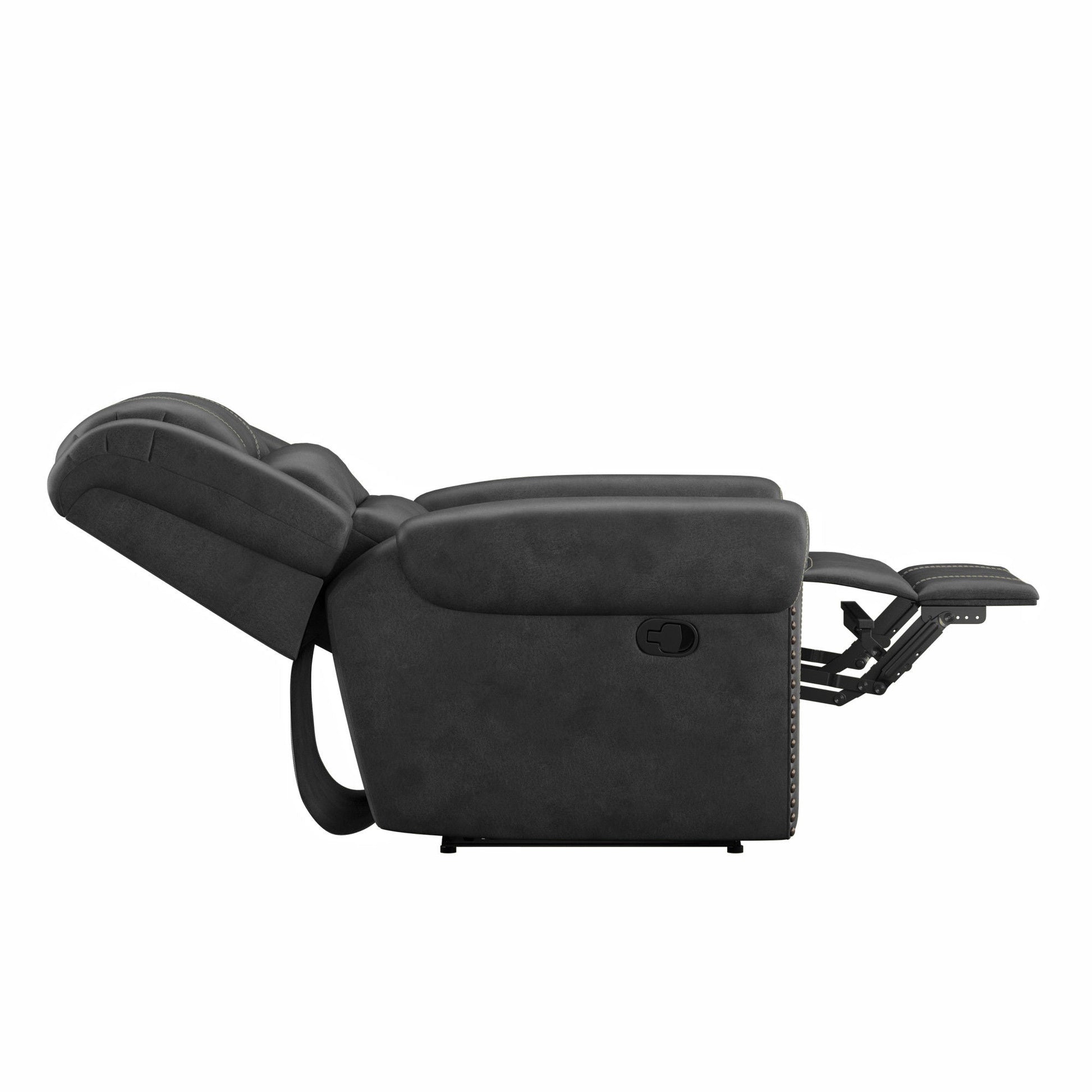 Ferrar - Reclining Console Loveseat - Gray Emerald Home