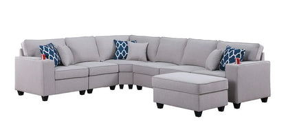 Cooper - Comfort Sectional Sofa With Ottomans And Cupholder Lilola Home