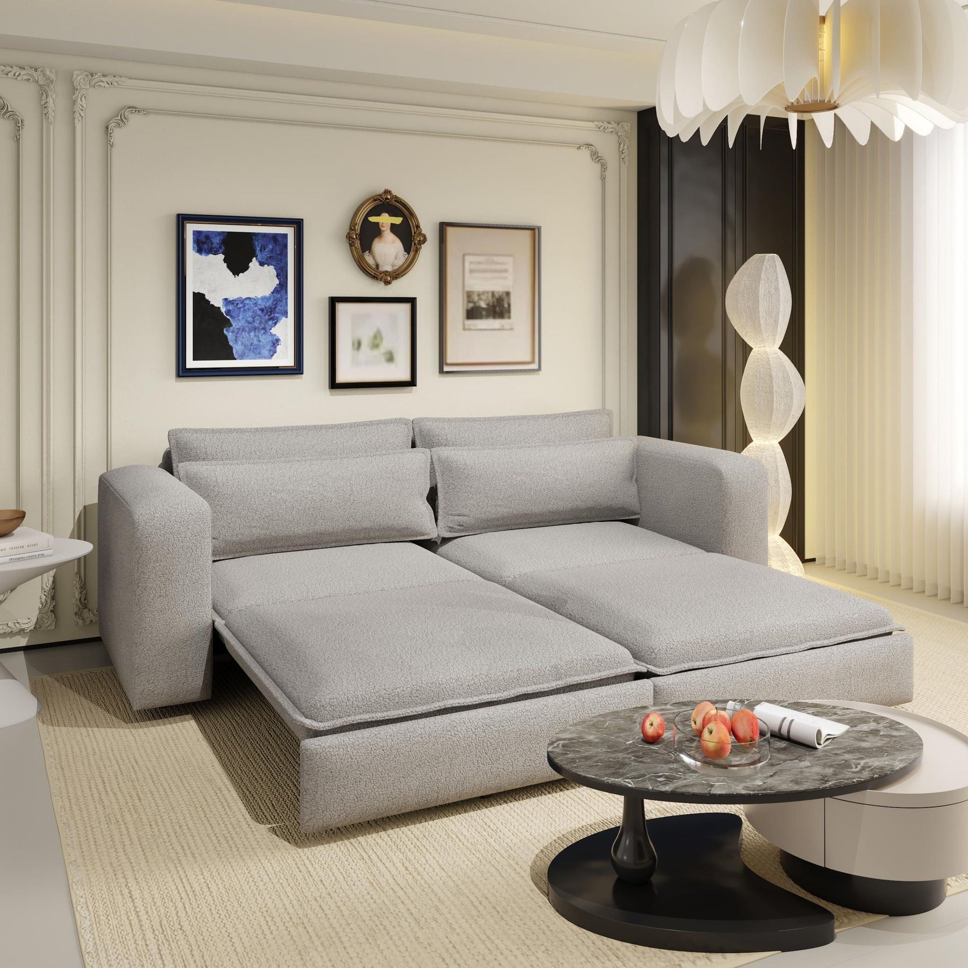 Sleeper Pull Out Sofa Bed, 3 In 1 Convertible Chaise Lounge Home Essentials