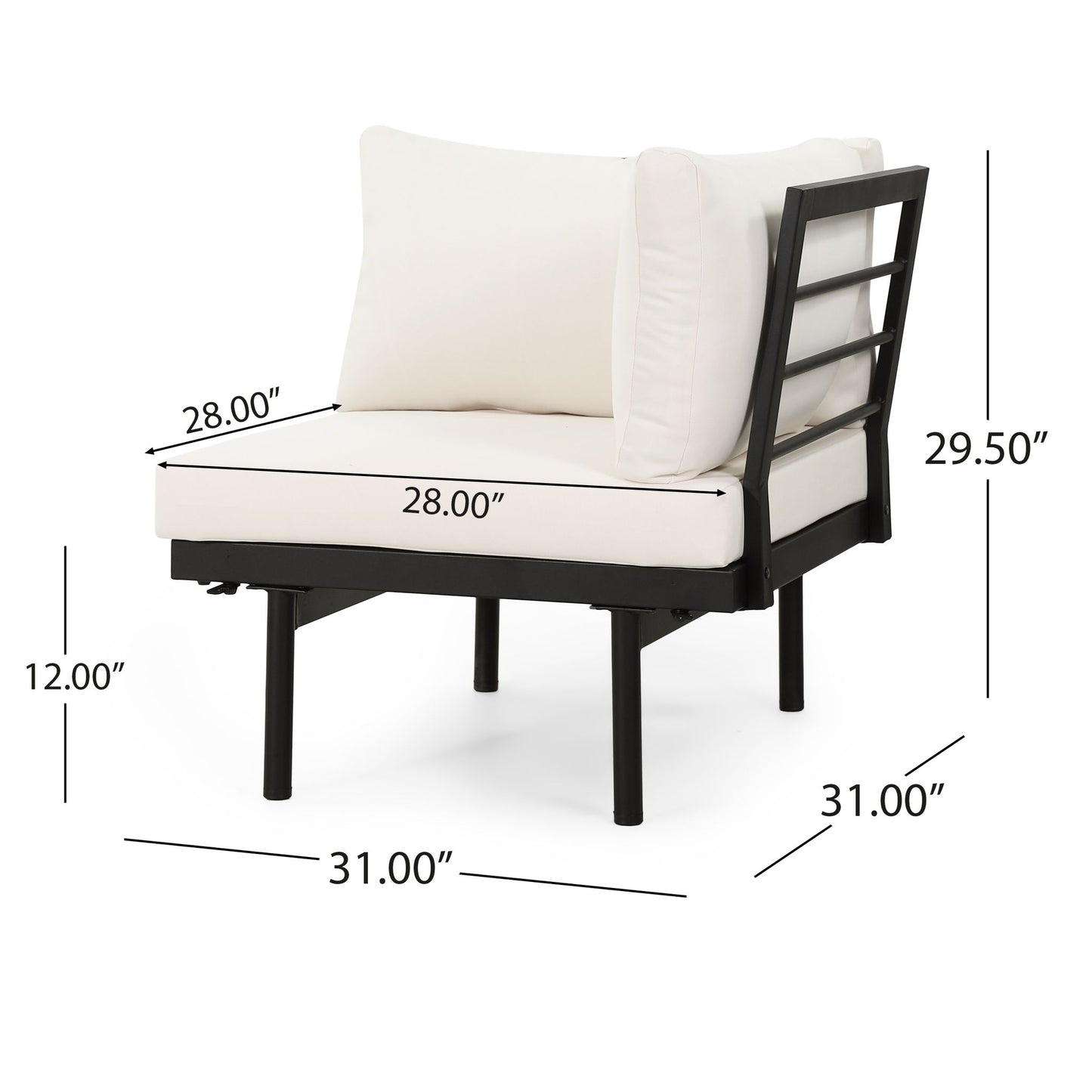 Theo - Sofa Corner, Coffee Table - Cream Noble House