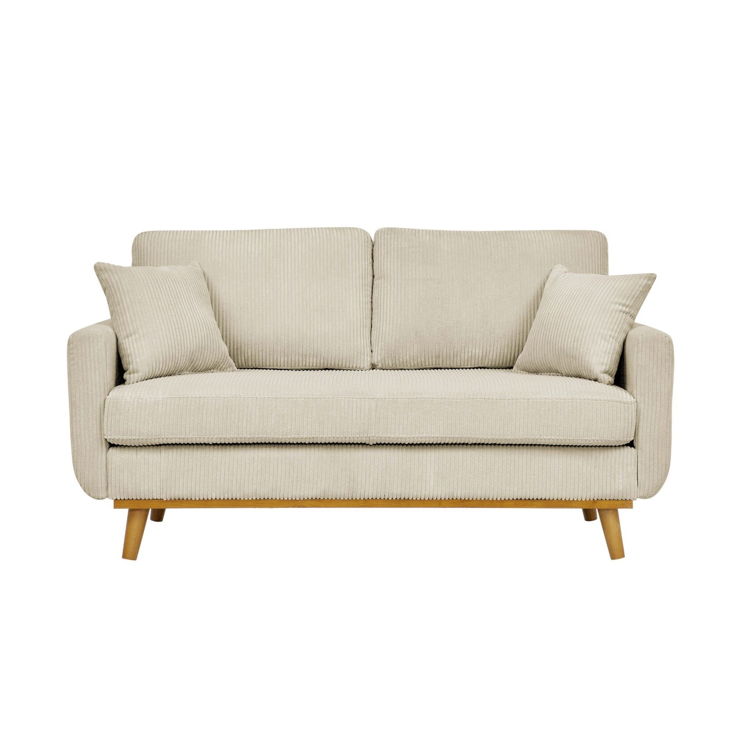 Upholstered Loveseat With Arms And Pillows Home Essentials