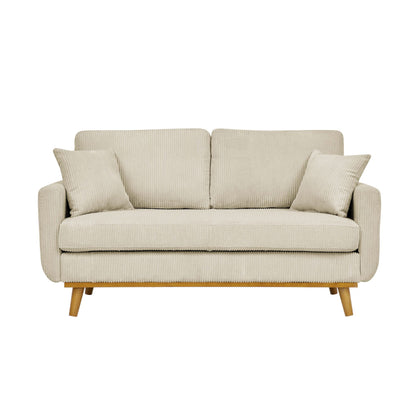 Upholstered Loveseat With Arms And Pillows Home Essentials