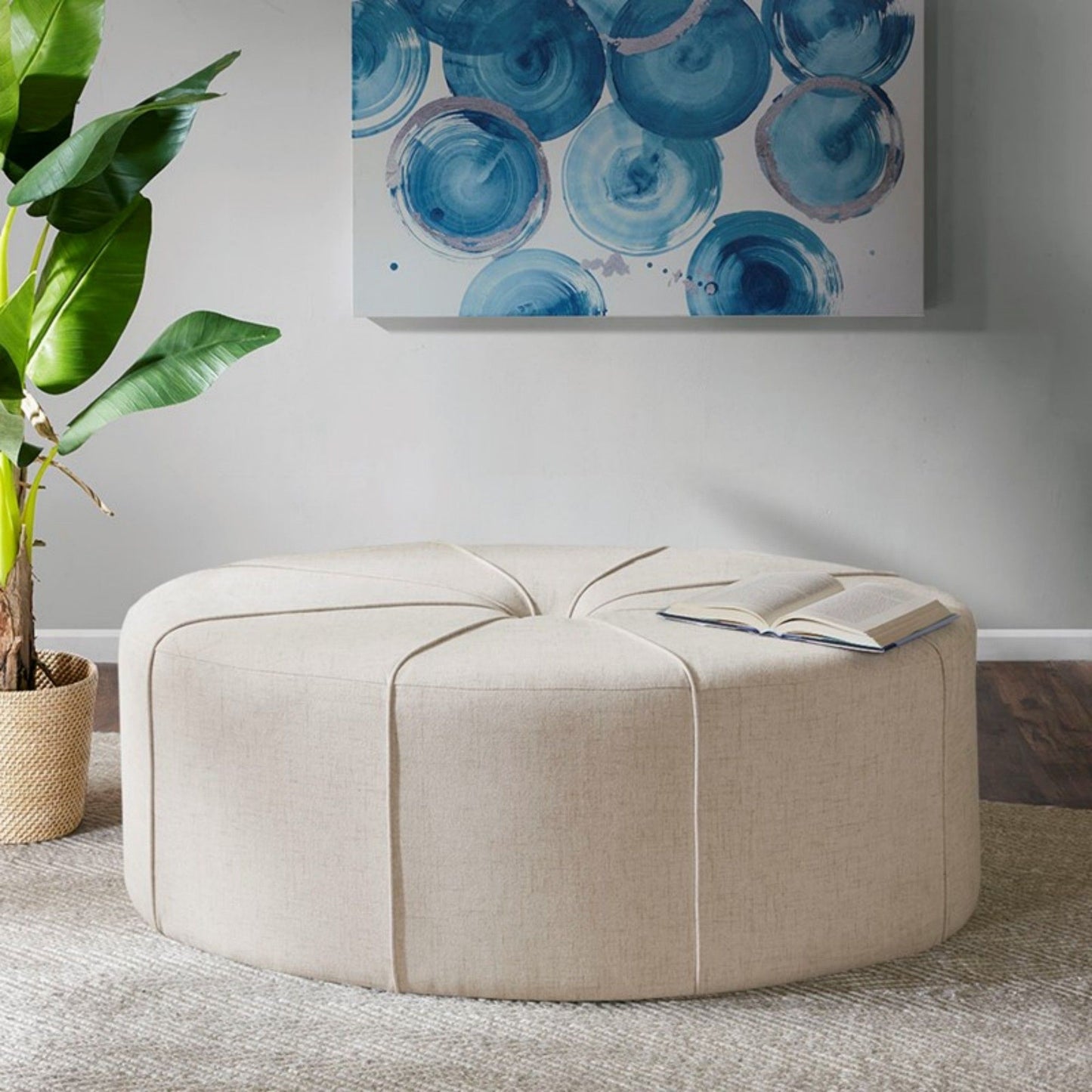 Modern Style Large Cocktail Ottoman JLA