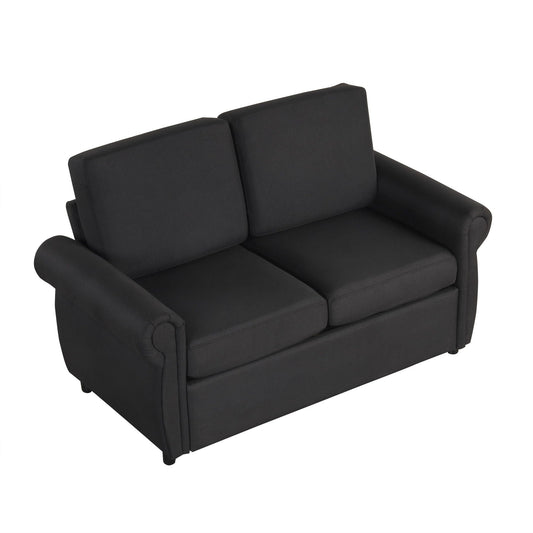 Pull Out Sofa Bed Loveseat Sleeper With Twin Size Memory Mattress With Two USB Ports For Living Room Spaces Hearth and Haven