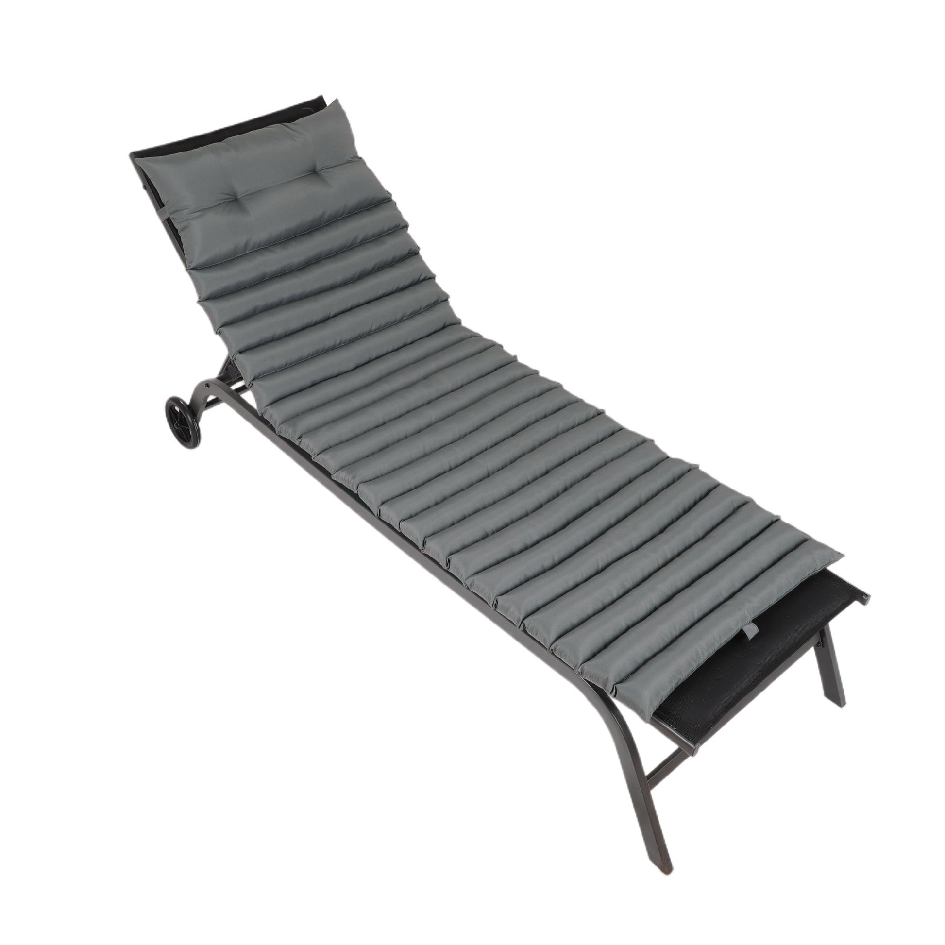 2 Piece Outdoor Chaise Lounge Chair Cushion Set Home Essentials