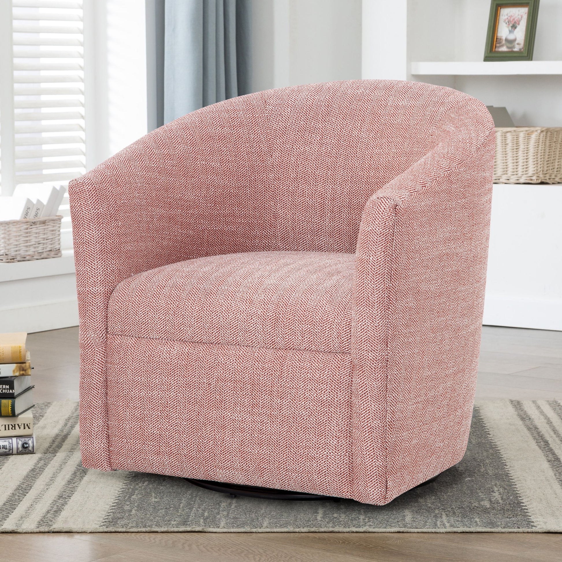 Lainey - Swivel Barrel Chair With 360 Degree Rotation Ridgecrest Home