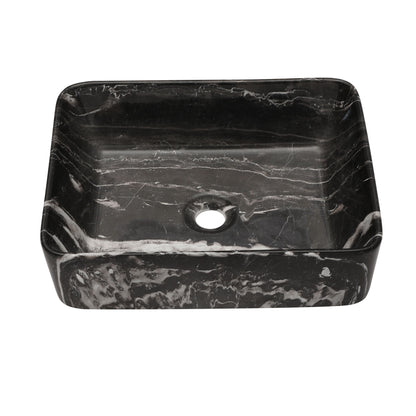 Rectangular Vessel Bathroom Sink - Black / Gray Daily Nest
